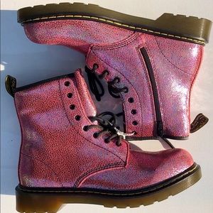 New Pink Iridescent Doc Martens womens size 8